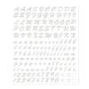 4R Quattroerre.it 1234 Stickers Letters Kit, Silver view 1