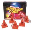 12 Assorted Funny Saying Emergency Orange Traffic Cone Expression Key Chains view 1