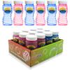 Bubble Gun Refill Solution Bottles (12 Pack of 2oz Bottles) Compatible with Most Bubble Shooter Guns Safe and Non-Toxic, Wand Not Included, Colors May Vary view 1