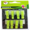 8 x Mini Magnetic Green Trendy with Magnetic Coloured Wooden Crafts  Made in France view 2