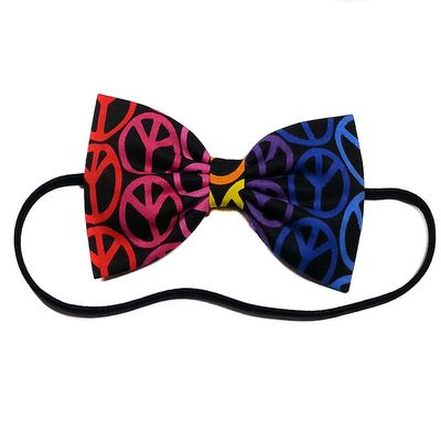 EmilyRose Couture Special Prints Hairbows- Music Notes, Houndstooth,argyle, Nascar, Cammo (Psychedelic Neon Peace Sign, Headband)