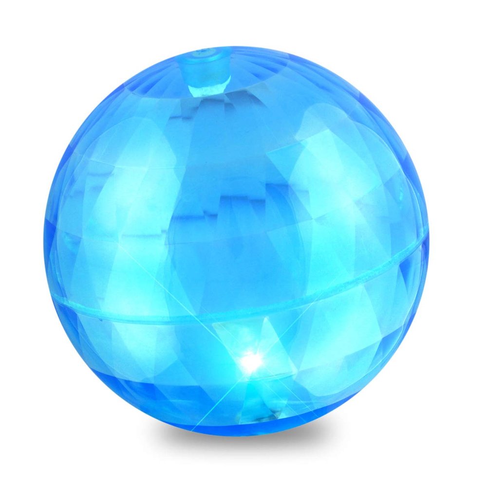 FlashingBlinkyLights 4" Big Blue Light up Bouncy Balls with Flashing LEDs (Set of 6)