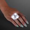 FlashingBlinkyLights Plastic Princess-Cut Huge Diamond Light Up Rings (Set of 24) view 3