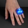FlashingBlinkyLights Blue Huge Gem Light Up LED Rings (Set of 24) view 2