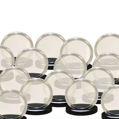 10 Coin Capsules & 10 Coin Stands for DIMES Direct Fit Airtight 18mm Dime Holder