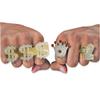 Eye-Catching Gold Assorted Bling Rings (Pack of 3) - 6.5" X 4.5" - Luxurious Metal Design - Perfect for Parties & Gifts view 3