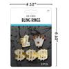 Eye-Catching Gold Assorted Bling Rings (Pack of 3) - 6.5" X 4.5" - Luxurious Metal Design - Perfect for Parties & Gifts view 4