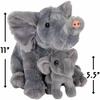 Rhode Island Novelty Adventure Planet Birth of Life Elephant with Baby Plush Toy 11" H view 3