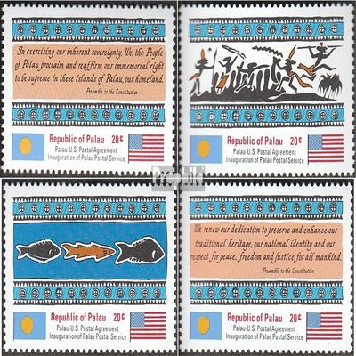Palau-Islands 1-4 (Complete.Issue.) unmounted Mint/Never hinged ** MNH 1983 Postal Independence (Stamps for Collectors)