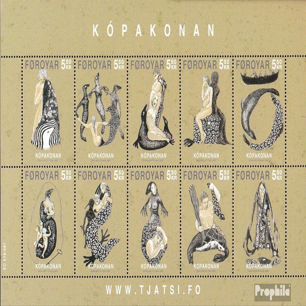 Denmark - Faroe Islands 586-595 Sheetlet (Complete.Issue.) unmounted Mint/Never hinged ** MNH 2007 The Sage of The Robbenfrau (Stamps for Collectors)