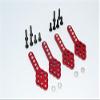 Axial SCX10 Upgrade Parts Aluminum Front & Rear Adjustable Damper Mount With Multiple Holes (Upward & Downward The Chassis) - 2 Prs Red view 1