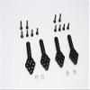 Axial SCX10 Upgrade Parts Aluminum Front & Rear Adjustable Damper Mount With Multiple Holes (Upward & Downward The Chassis) - 2 Prs Black view 1