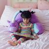 Animal Adventure | Soft Landing | Nesting Nooks | Plush Unicorn Backrest, Purple/Blue, 14" x 26" x 16" view 4