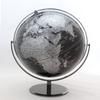 12" Diameter Black & Silver Decorative Table Top World Globe view 1