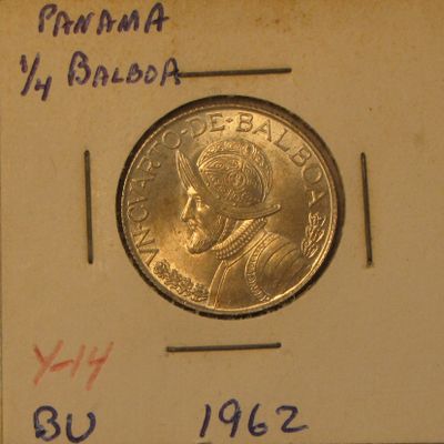 1962 Brilliant Uncirculated Panama 1/4 Balboa