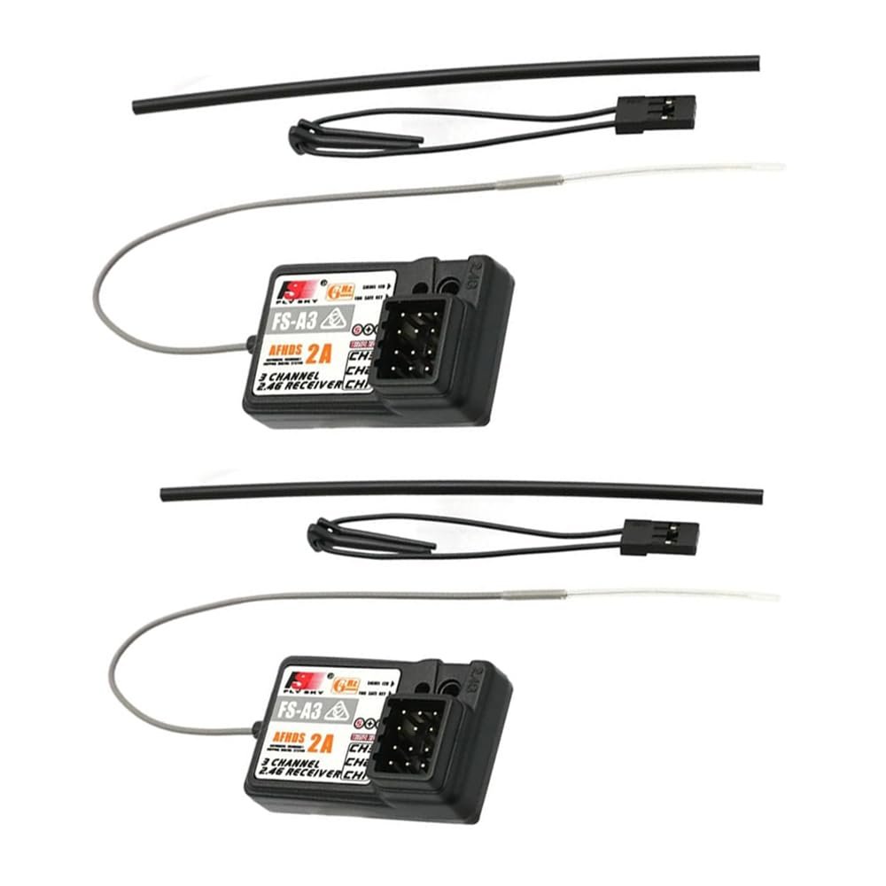 2Pcs Flysky FS-A3 AFHDS2A 2.4G 3CH Receiver for GT2E GT2G Transmitter