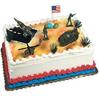 Cakesupplyshop Item#4588 Military Tank Jet Fighter Helicopter US Flag Desert 4th of July Cake Topper view 1