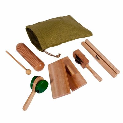 9-Piece Beginner Wooden Percussion Kit (Age 3+)
