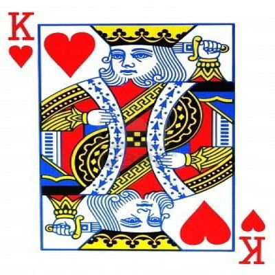 Bicycle Playing Card Force Deck Blue Back (Hearts, King)
