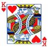 Bicycle Playing Card Force Deck Blue Back (Hearts, King) view 1