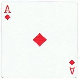 Bicycle Playing Card Force Deck Blue Back (Diamonds, 4)