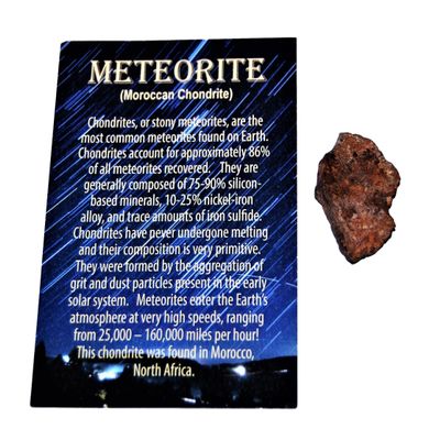 Moroccan Chondrite Stony Meteorite - ONE - Size (M) 4 to 10 gram