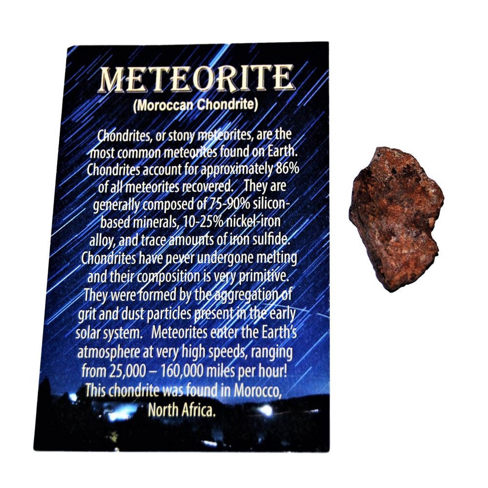Moroccan Chondrite Stony Meteorite - ONE - Size (M) 4 to 10 gram