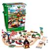 BRIO World Railway World Deluxe Set - 106-Piece FSC-Certified Wood and Accessory Train Set - Works with All Wooden Train Sets - Includes Tracks, Vehicles, Bridge & More - Kids Ages 3 & Up view 1