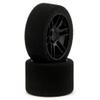 Xceed RC "Enneti" 1/8 Carbon On Road Front Tires (2) (Carbon Black) (32 Shore) view 1