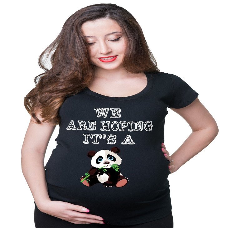 We are Hoping It's a Panda Small Black