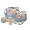 Banner Bonnie 7 Pieces Mommy Bag Set Diaper Tote Bag with 2 Bags Insert Organizer Changing Nursing Pad Light Blue view 1