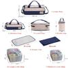 Banner Bonnie 7 Pieces Mommy Bag Set Diaper Tote Bag with 2 Bags Insert Organizer Changing Nursing Pad Light Blue view 3