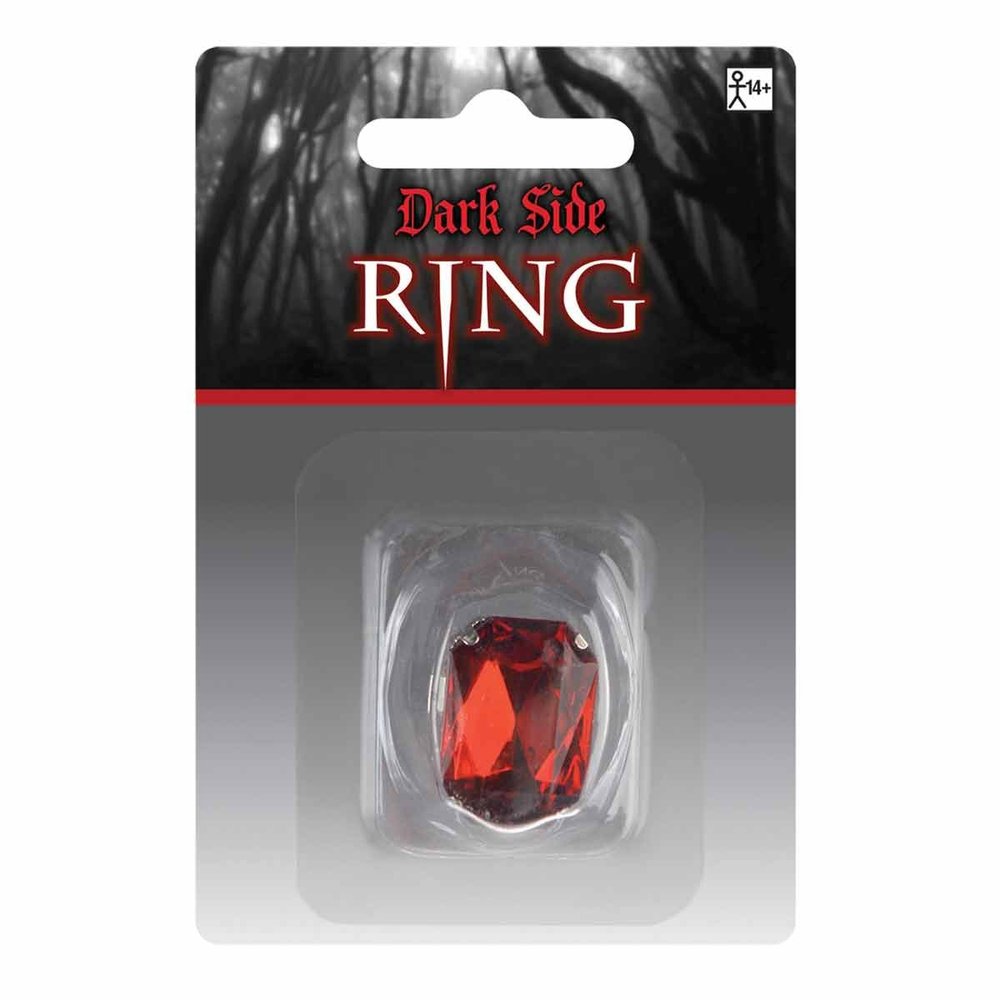 amscan 843397-55 - Adults Red 'Ruby' Vampiress Ring Fancy Dress Jewellery