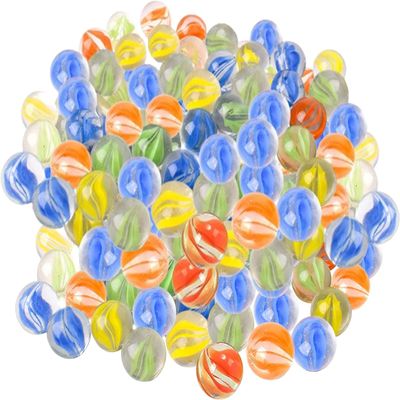 ARSUK 160 Cats Eye Glass Marbles, Uniform 16mm (0.63") 4 Color Bulk Pack (2.03 lb) Classic Shooter Marbles for Games, Chinese Checkers, Crafts, Party Favors, Collectors & Decorative Projects
