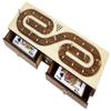 House of Cribbage - Continuous Cribbage Board Inlaid with Maple/Teak Wood : Alphabet S Shape Inlaid 3 Tracks with Drawer Storage view 3