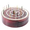 House of Cribbage - Cribbage Board Spiral Design Round Shape 4 Tracks Maple/Bloodwood with Place for Skunks, Corners & Won Games view 2