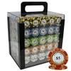 1000pcs 14g Monte Carlo Poker Club Poker Chips Set with Custom Build (1000 Chips Acrylic Case) view 1