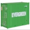 Walthers SceneMaster 20' Corrugated Container with Flat Panel-Evergreen 949-8002 HO Scale Model Railroad - Freight Model view 1