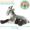 TigerHart Patrick The Pygmy Goat - 18 Inch Large Stuffed Animal Plush view 4