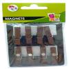 8 x Mini Magnetic Brown Wood with Magnetic Coloured for Trendy Crafts Made in France view 2