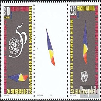 Andorra - French Post 485-486 Triple Strip (Complete.Issue.) unmounted Mint/Never hinged ** MNH 1995 UN (Stamps for Collectors)