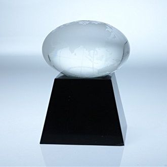 Crystalsbuy Globe with Marble Base - Large
