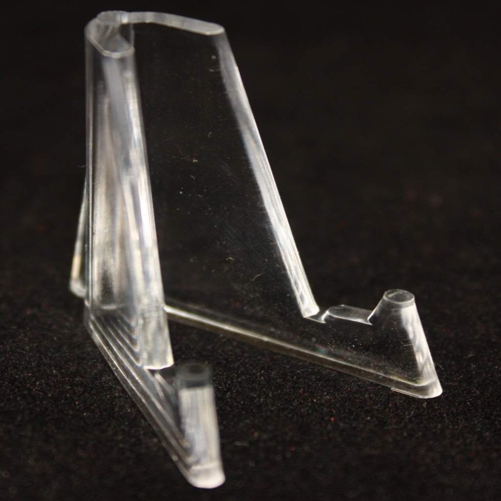 25 DISPLAY STANDS EASEL for Coins Capsules & Poker Chips Holders CLEAR ACRYLIC by Merrick Mint