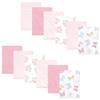 Hudson Baby Unisex Baby Cotton Flannel Burp Cloths Bundle, Pastel Butterfly, One Size view 1