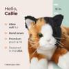 Bearington Callie Stuffed Cat Animal - 15" Realistic Calico Cat Plushies - Kitty Stuffed Animal with Soft Fur and Lifelike Details - Adorable, Cuddly Kitten Plush Gift for Kids and Toddlers view 2