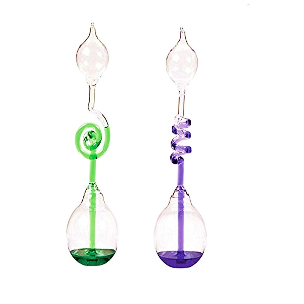 Colorful Office Thinking Hand Boiler, Glass Science Energy Transfer, Children Science Experiment, Love Birds Color Meter Hand Boiler, 2 Pcs (Purple&Green) by C&H