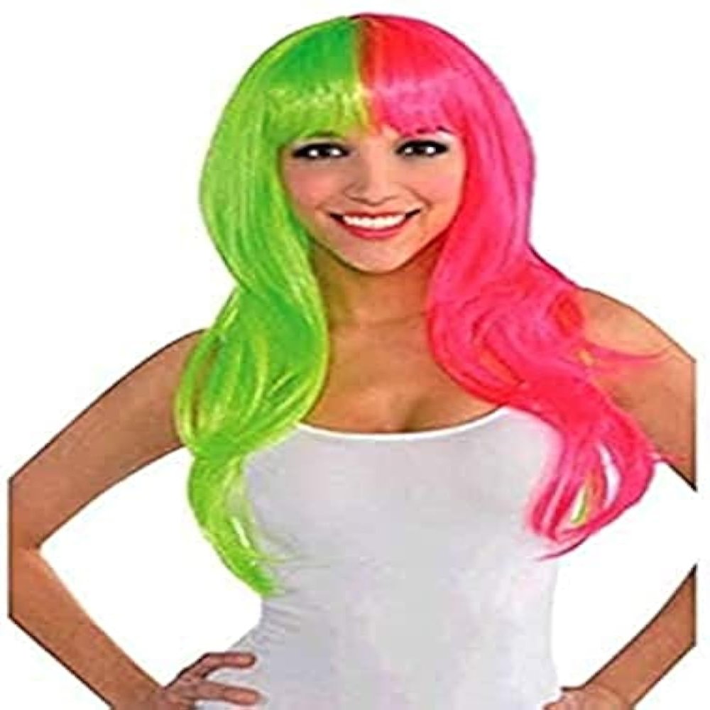 Amscan Glamorous Party Wig Costume, Neon