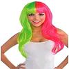 Amscan Glamorous Party Wig Costume, Neon view 1