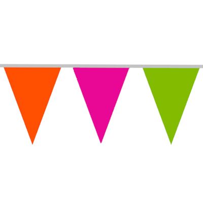 Bunting Assorted Coloured Flags 10 metres Long Plastic