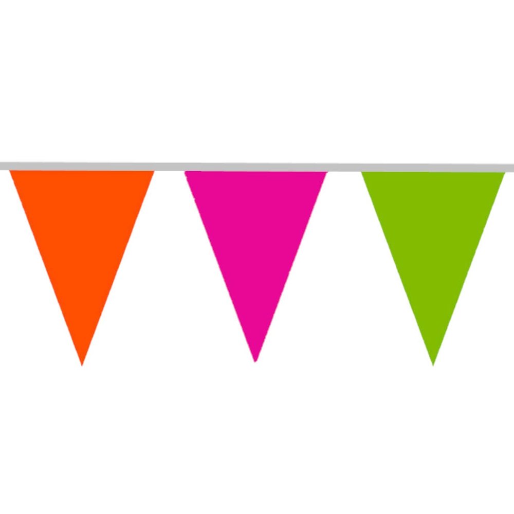 Bunting Assorted Coloured Flags 10 metres Long Plastic